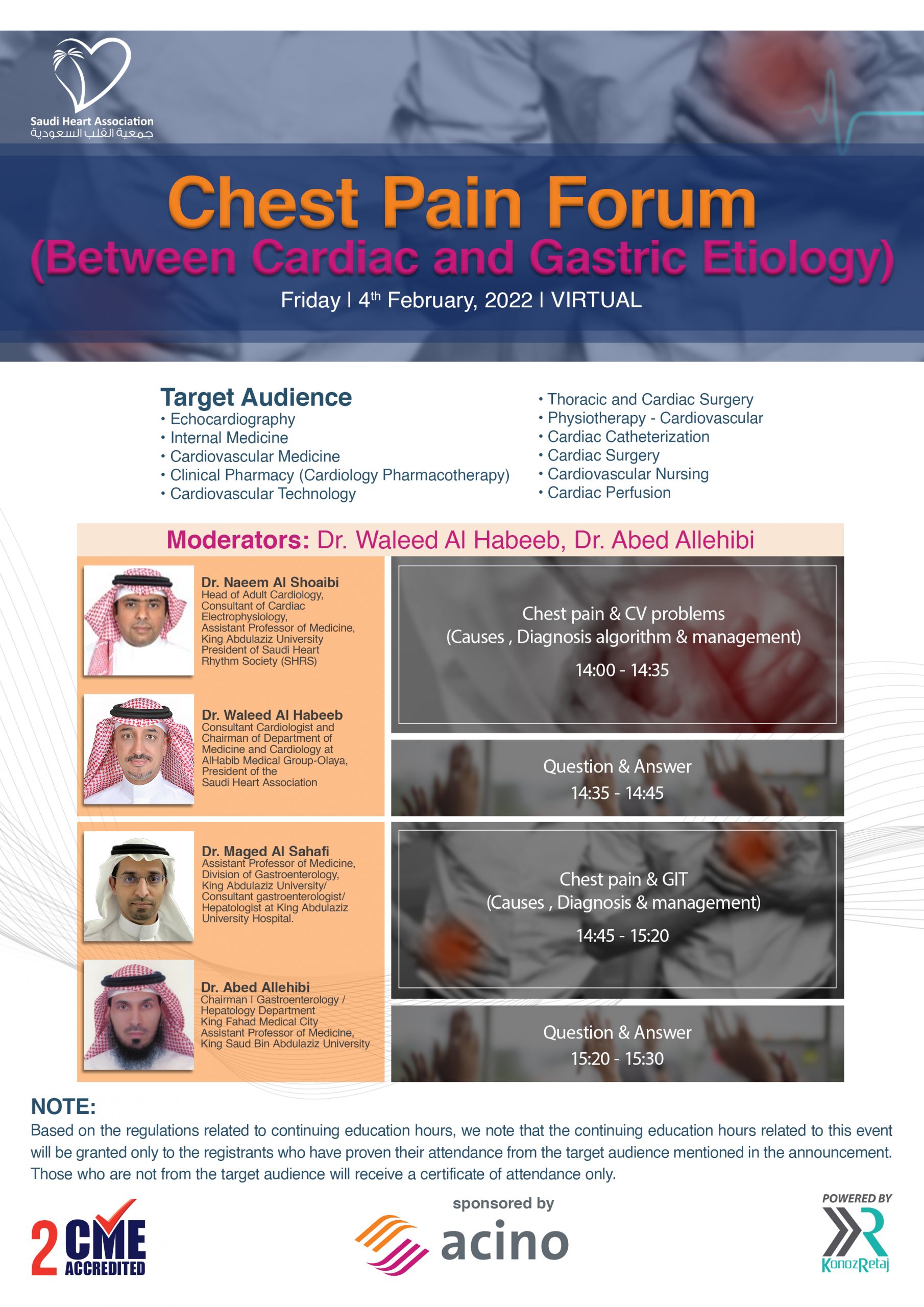 CHEST PAIN FORUM (BETWEEN CARDIAC AND GASTRIC ETIOLOGY) – February 4, 2022